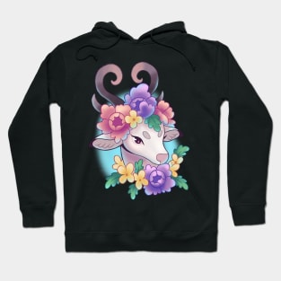 floral deer Hoodie